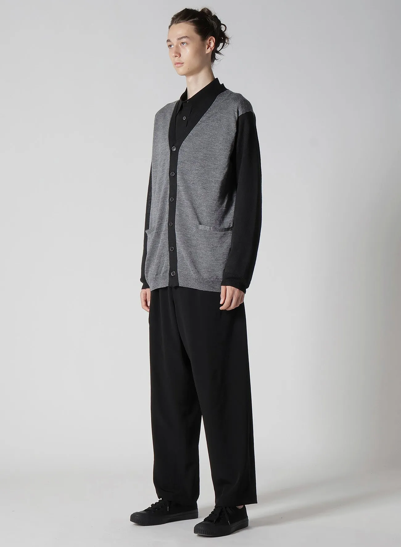 12G KNIT CARDIGAN WITH LOGO