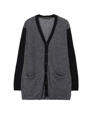 12G KNIT CARDIGAN WITH LOGO