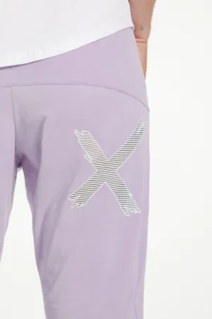 3/4 Apartment Pants - Periwinkle with Stripe
