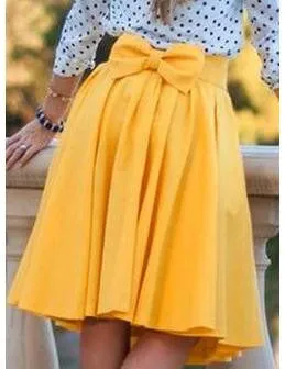 A99945 THREE COLOR BOWKNOT SKIRTS