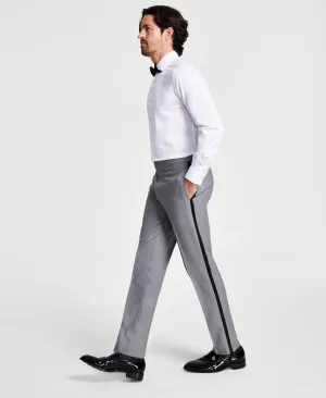 Alfani Mens Slim-Fit Stretch Tuxedo Pants Light Grey 30 x 32