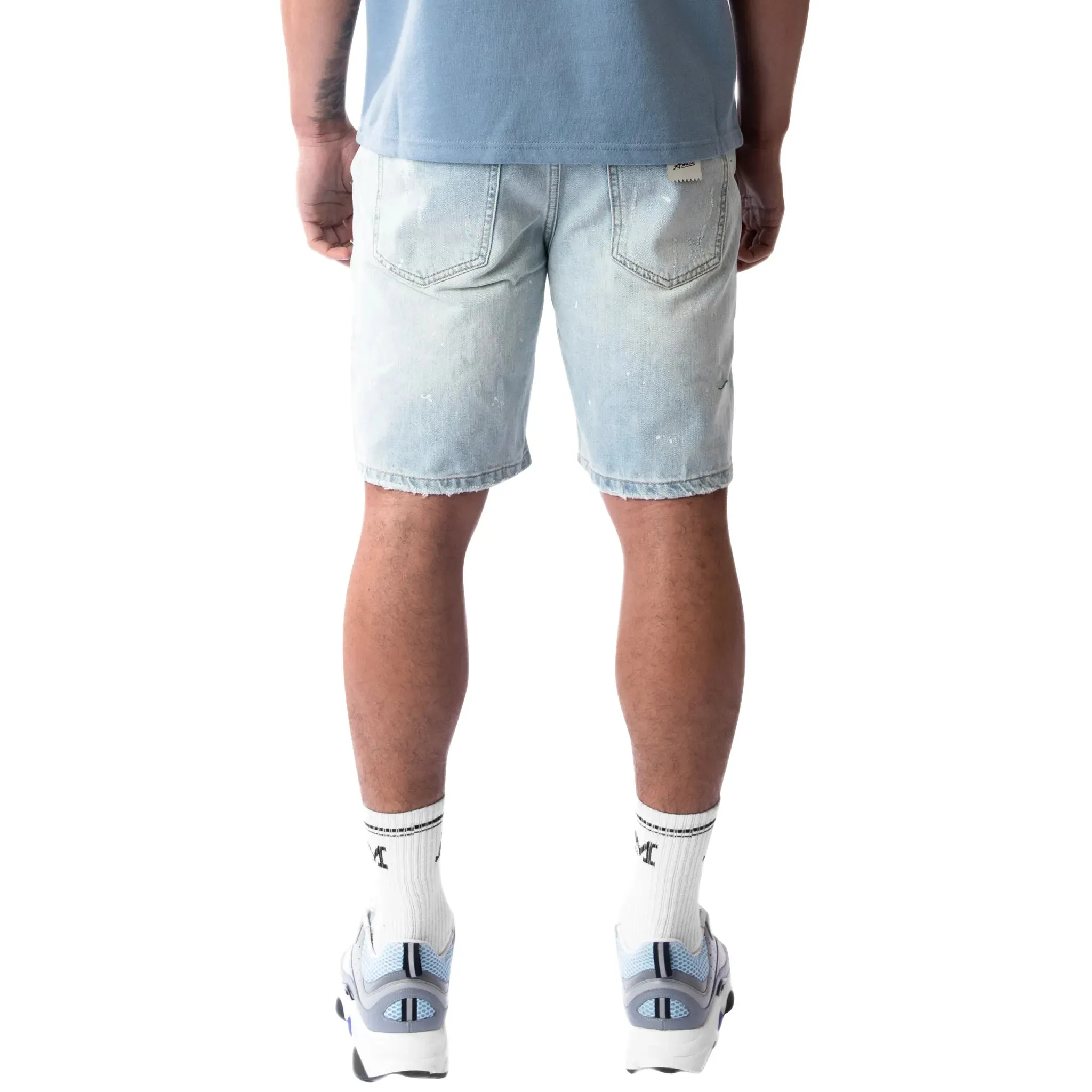 Amicci Adrano Light Blue Carpenter Shorts
