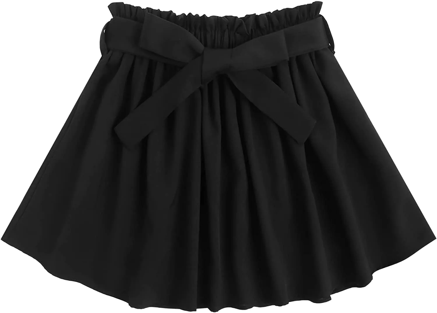 Arshiner Girls Skirt High Waisted Floral Ruffle Swing A Line Short Skirt with Belt