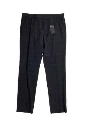 AX Armani Exchange Mens Slim fit Dress Pants 38 / 32 Black Plaid