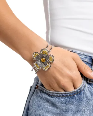 Bedazzled Bloom - Yellow Paparazzi Accessories