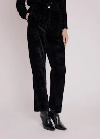 Berenice Pantalon Droit Imprime Pant in Black