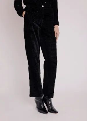 Berenice Pantalon Droit Imprime Pant in Black