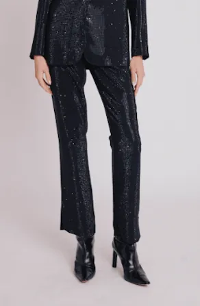 Berenice Pantalon Strass Pant in Black