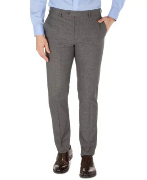 CALVIN KLEIN Men's Grey Burgundy Plaid Skinny-Fit Dress Pants 42 x 30