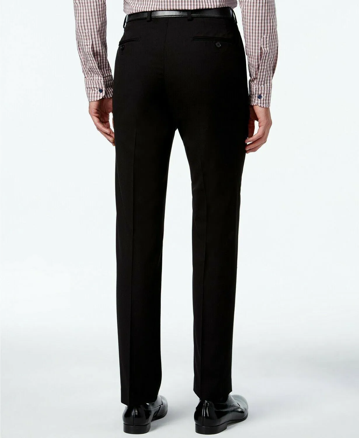 Calvin Klein Mens Slim fit Dress Pants 30 / 30 Black Solid