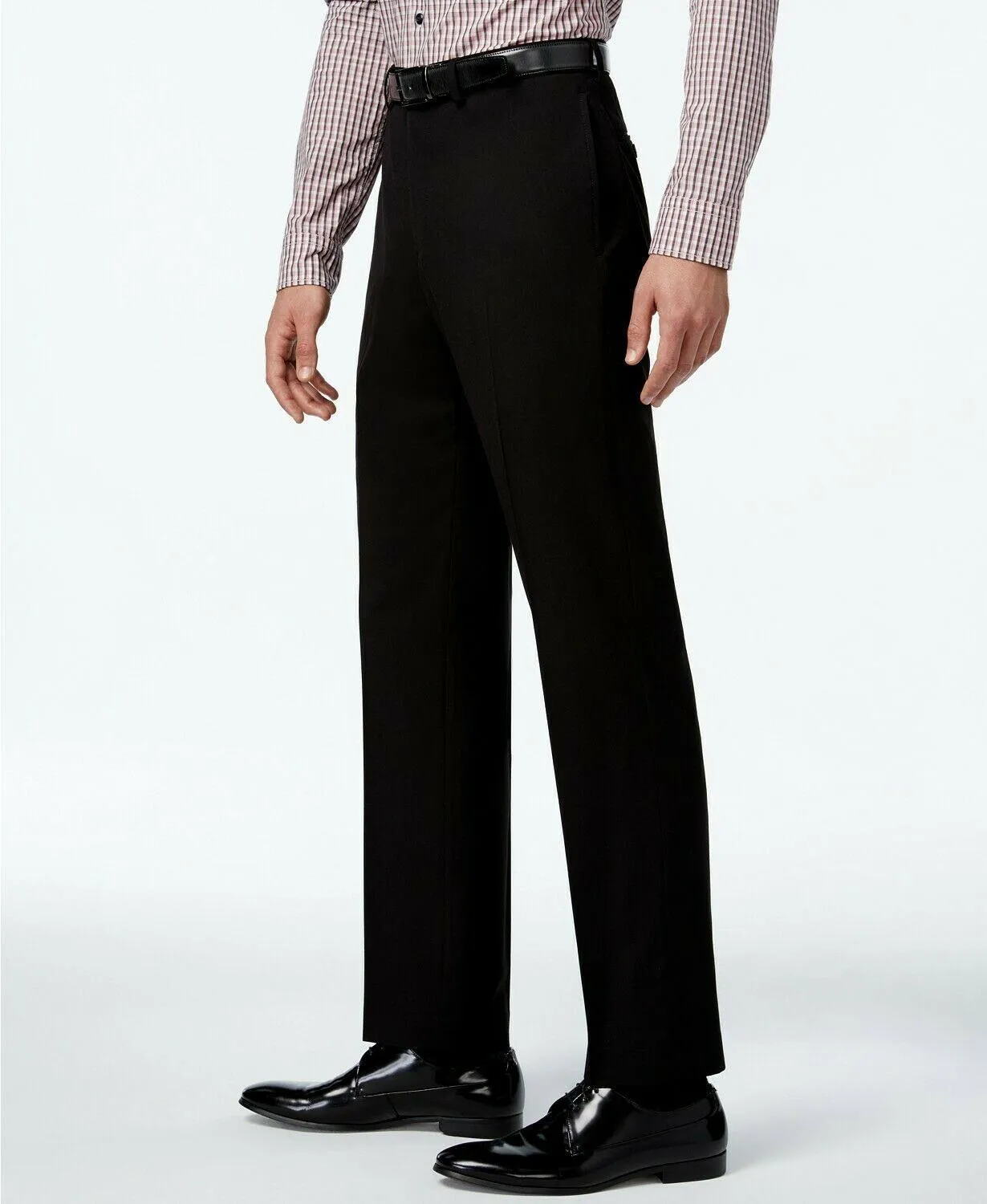 Calvin Klein Mens Slim fit Dress Pants 30 / 30 Black Solid