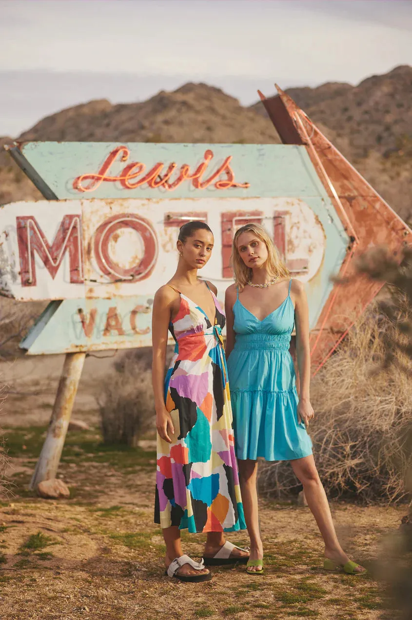 CARMEN DRESS - BLUE SURF