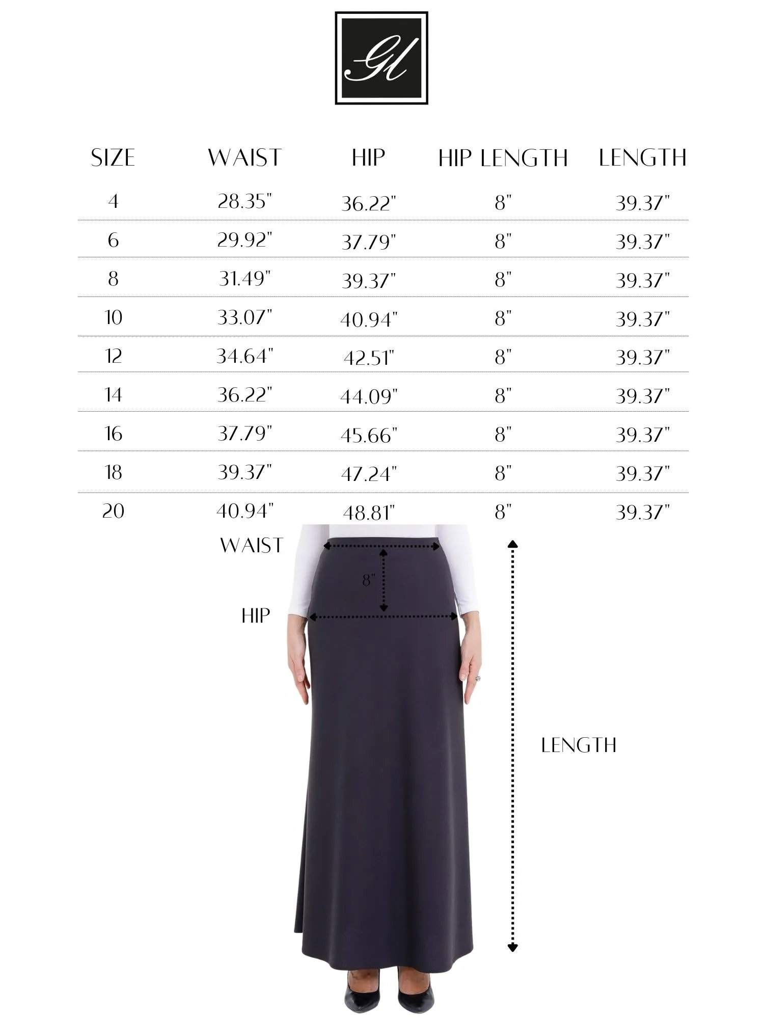 Charcoal A-Line Style Comfy Maxi Dress Skirt