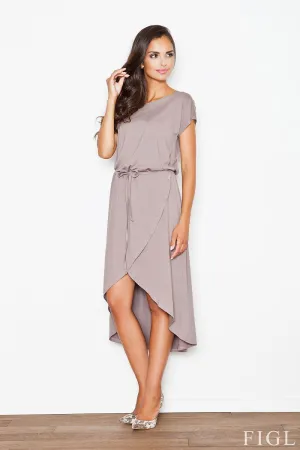 Chic Asymmetrical Viscose Wrap Dress for Effortless Elegance