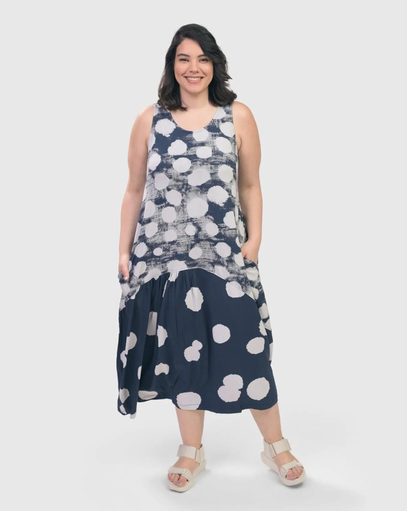 Cloud Tank Dress, Navy