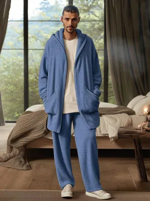 Comfy Casual Hooded Jacket Two Piece Set