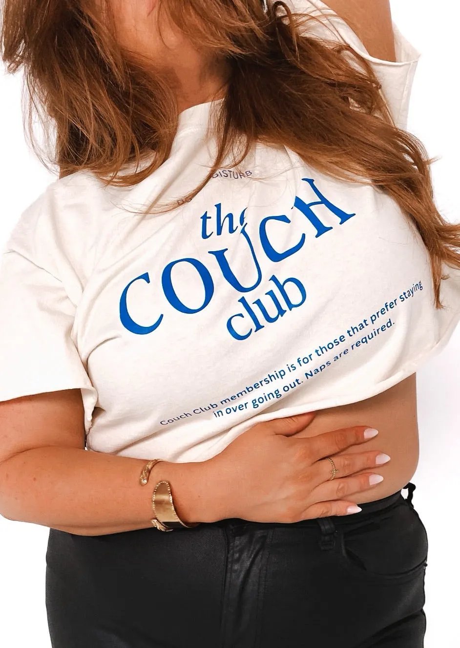 CROPPED COUCH CLUB GRAPHIC TEE