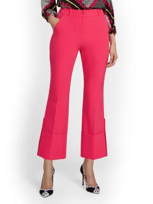 Cuffed Wide-Leg Ankle Pant