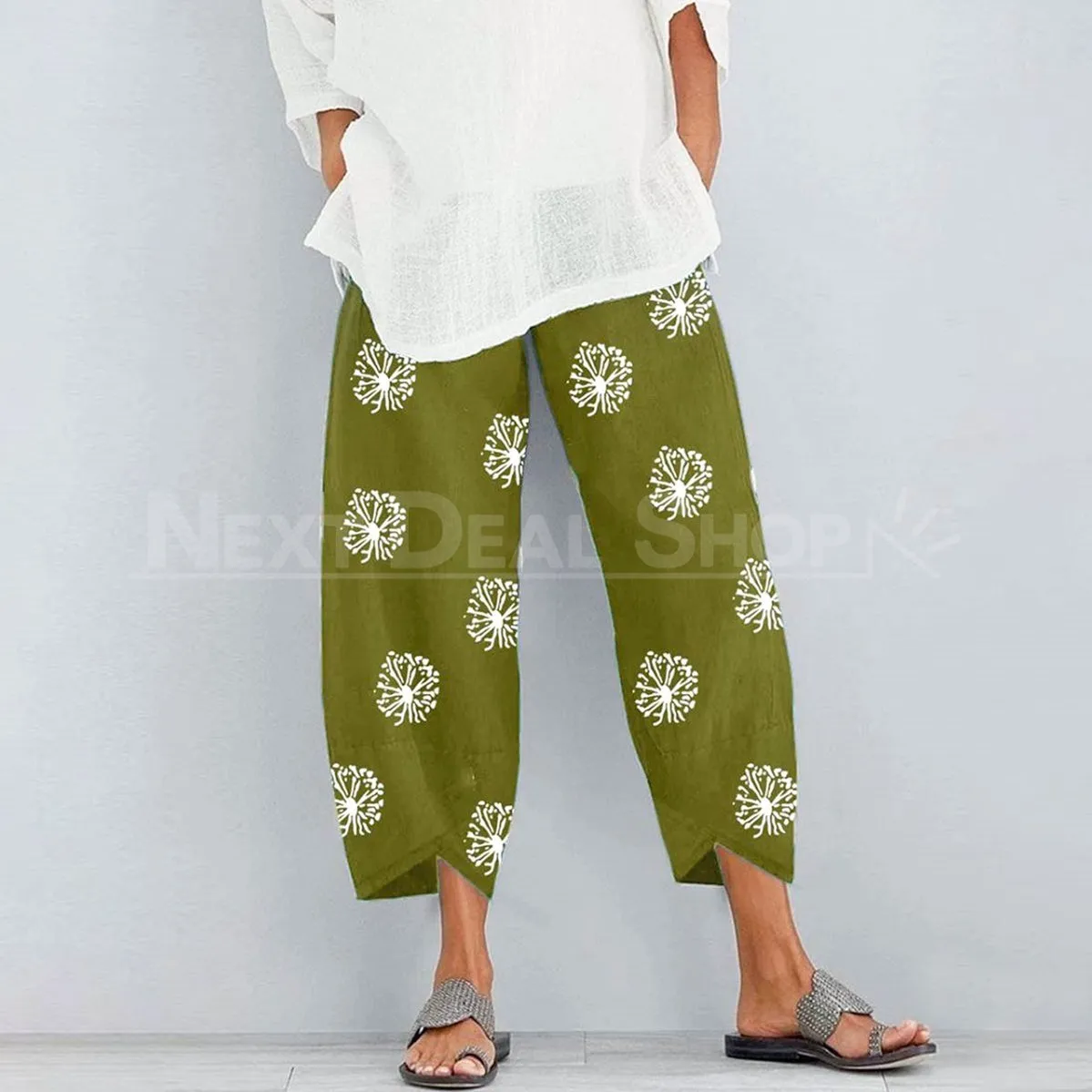 Dandelion Print Comfy Pants