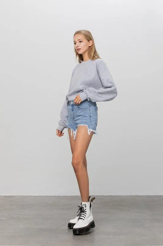 Denim Lab USA Rhinestone Denim Shorts