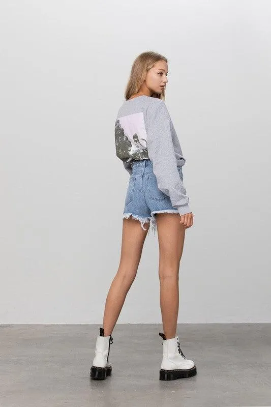 Denim Lab USA Rhinestone Denim Shorts