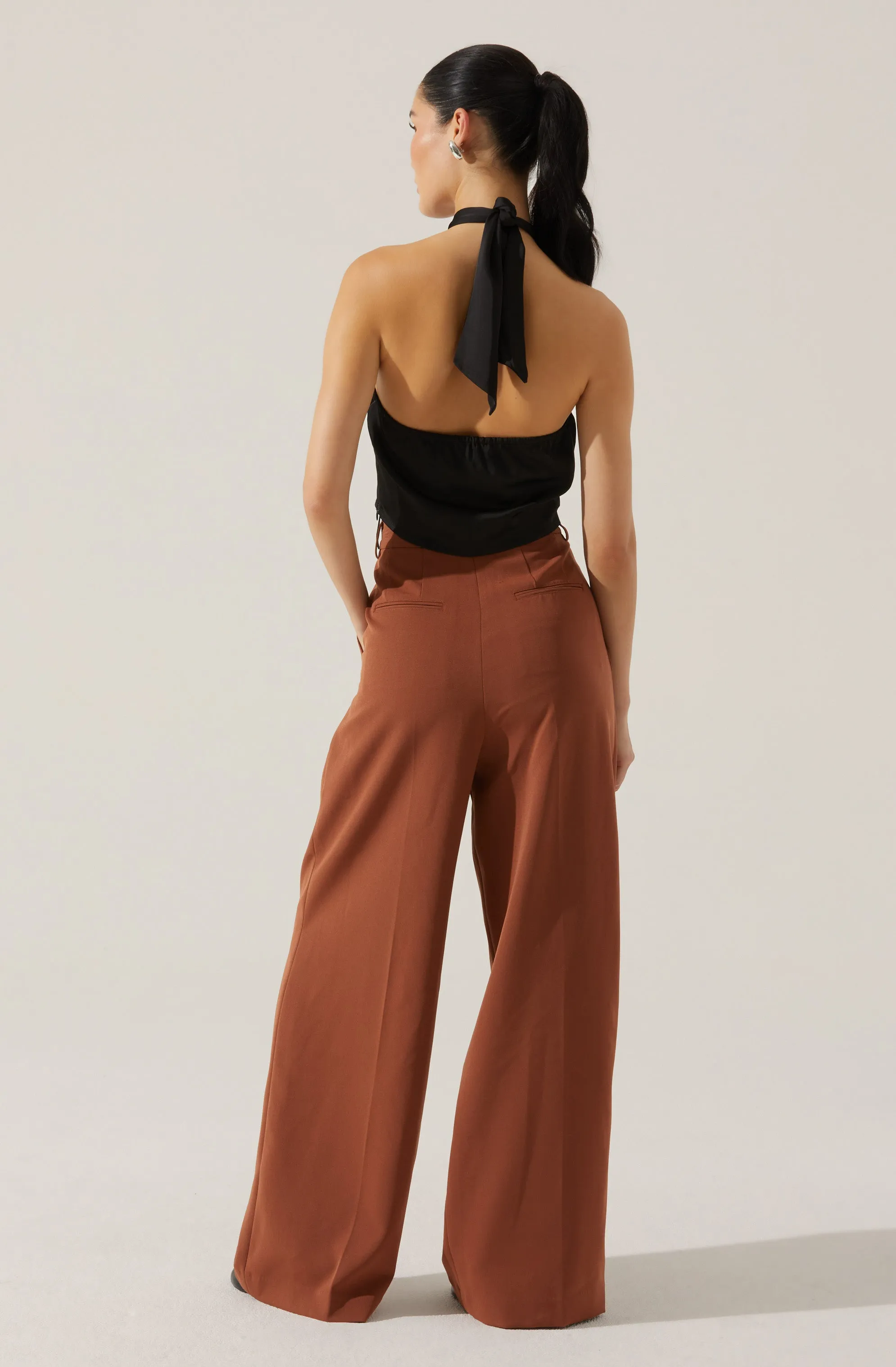 Draped Halter Neck Top