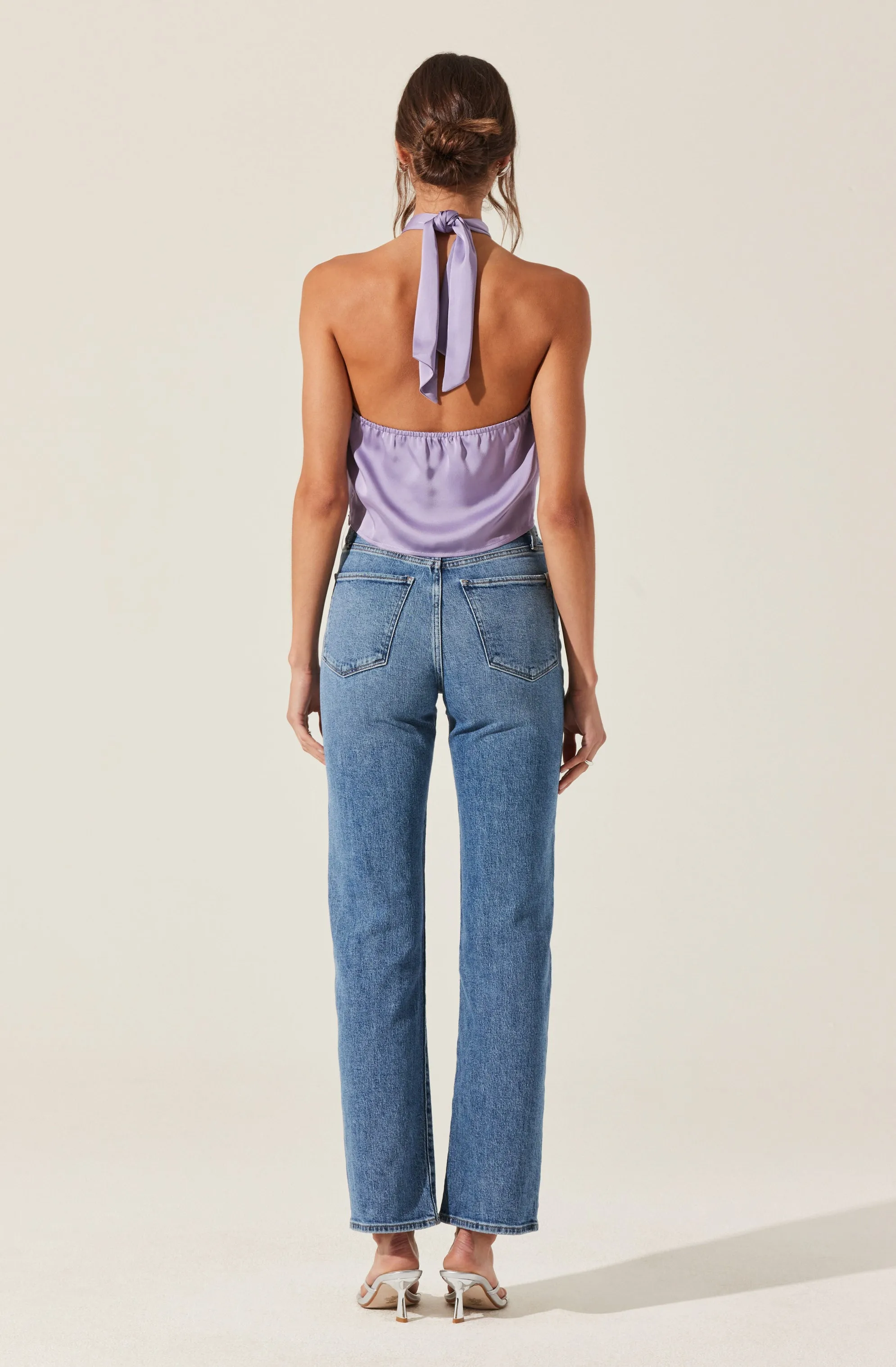Draped Halter Neck Top