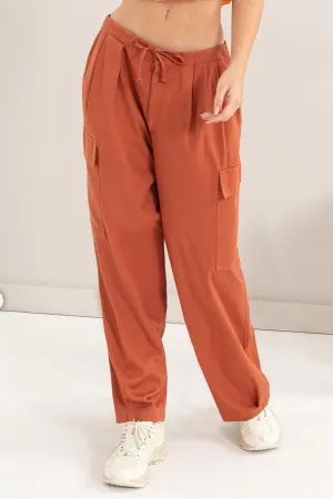 DZ24A650-High Waist Drawstring Cargo Pants