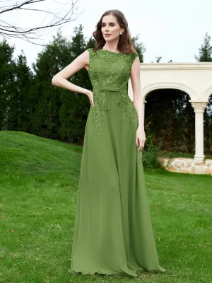 Elegant Illusion Lace Appliqued Dress With Buttons Moss Plus Size