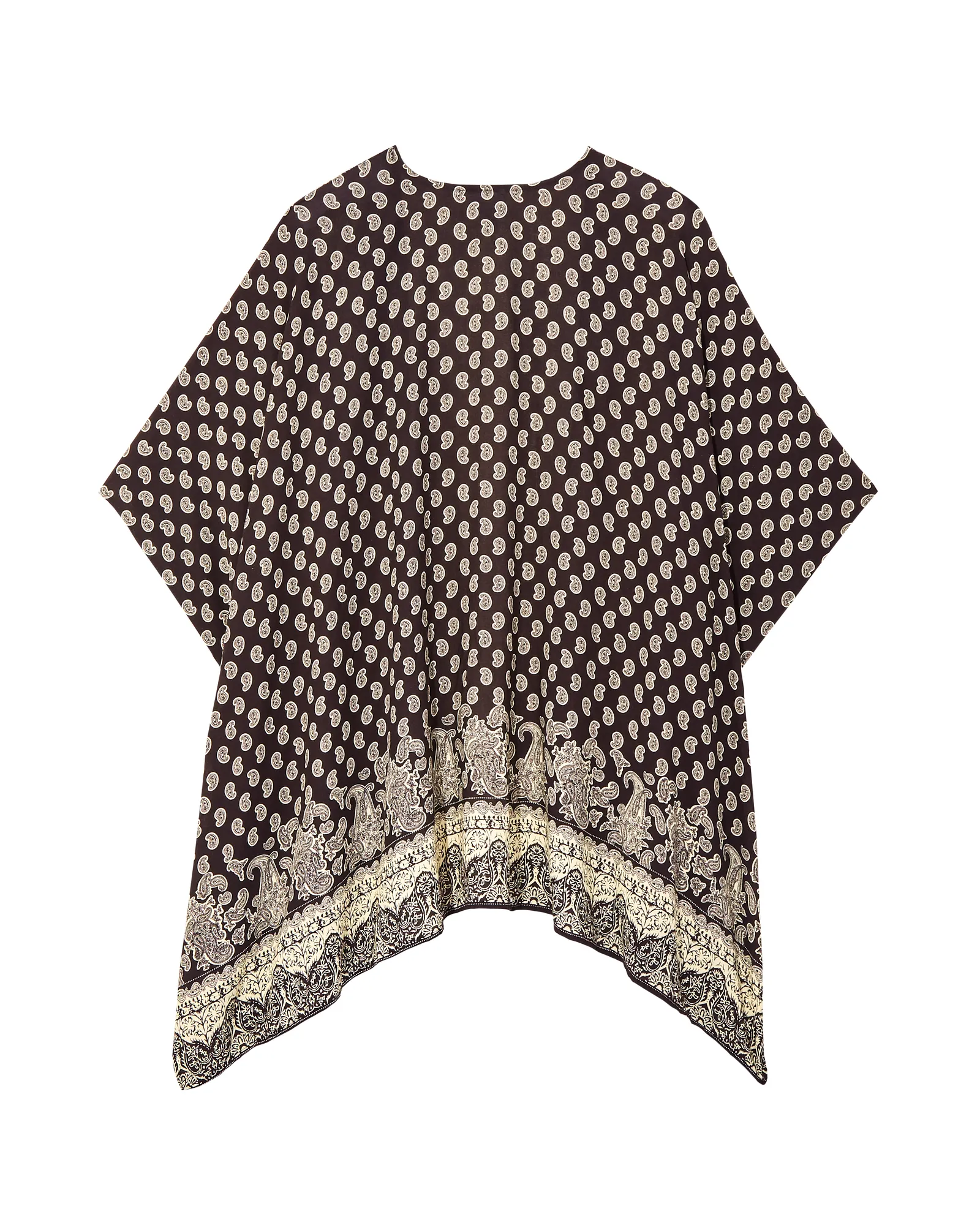 Ella Half-Sleeve Kimono | Black / Ivory