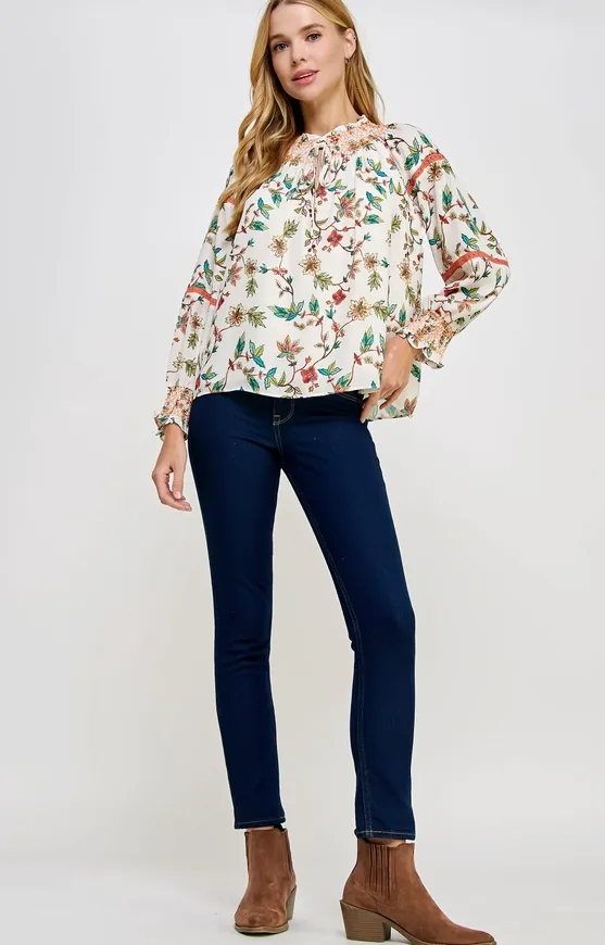 Garden Gala Smocked Top