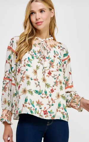 Garden Gala Smocked Top
