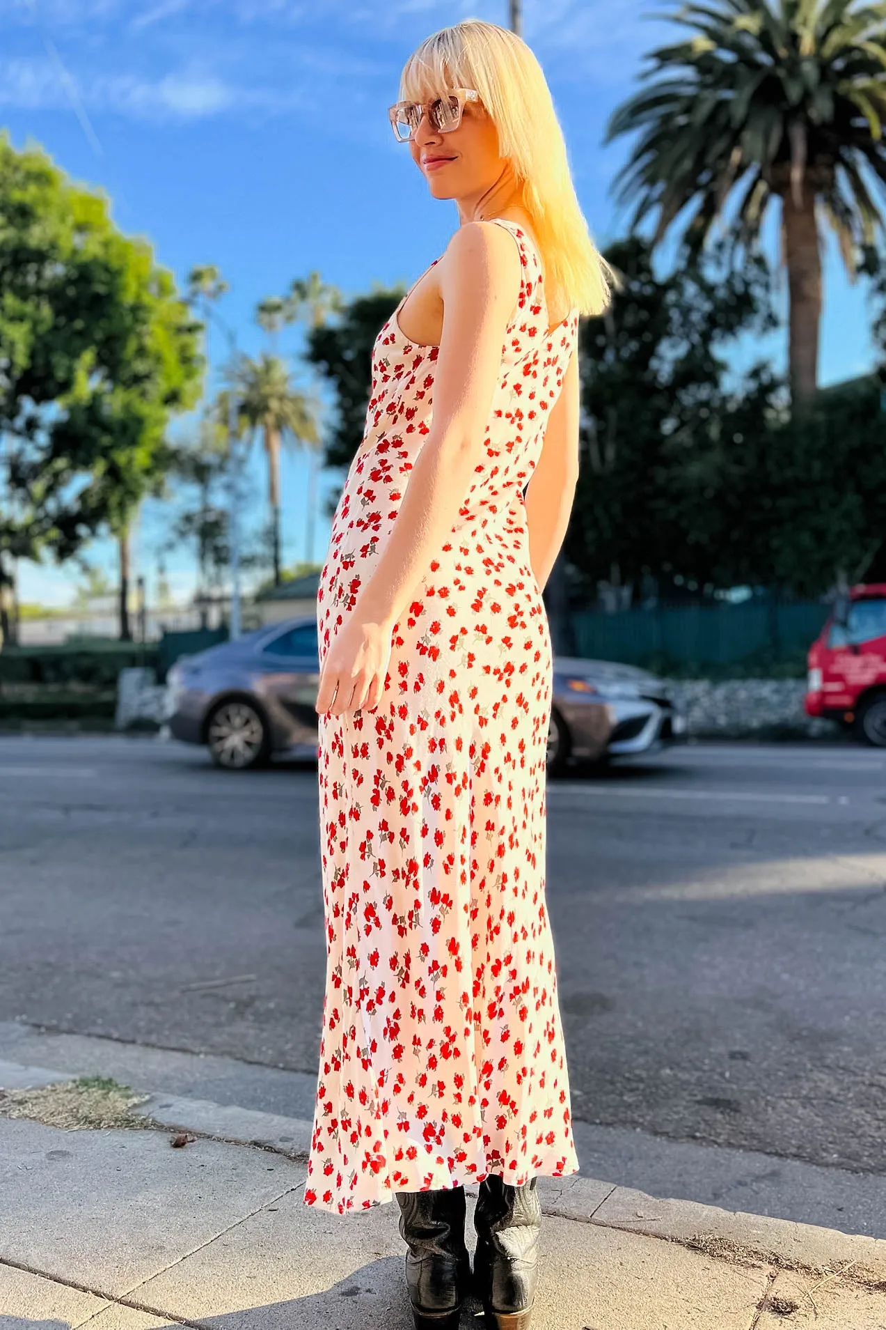 Hana La Rosa Ditsy Maxi Dress