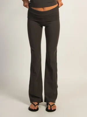 HARLOW GIA FOLDOVER PANT - CHARCOAL