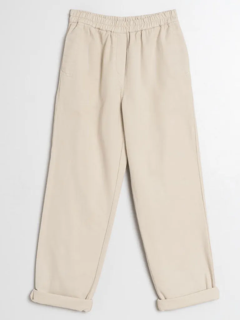 Indi & Cold Jogger Pants in Stone Grey