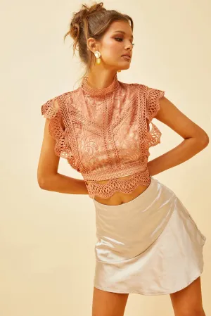 It's Only Fair Satin Skirt - Champagne