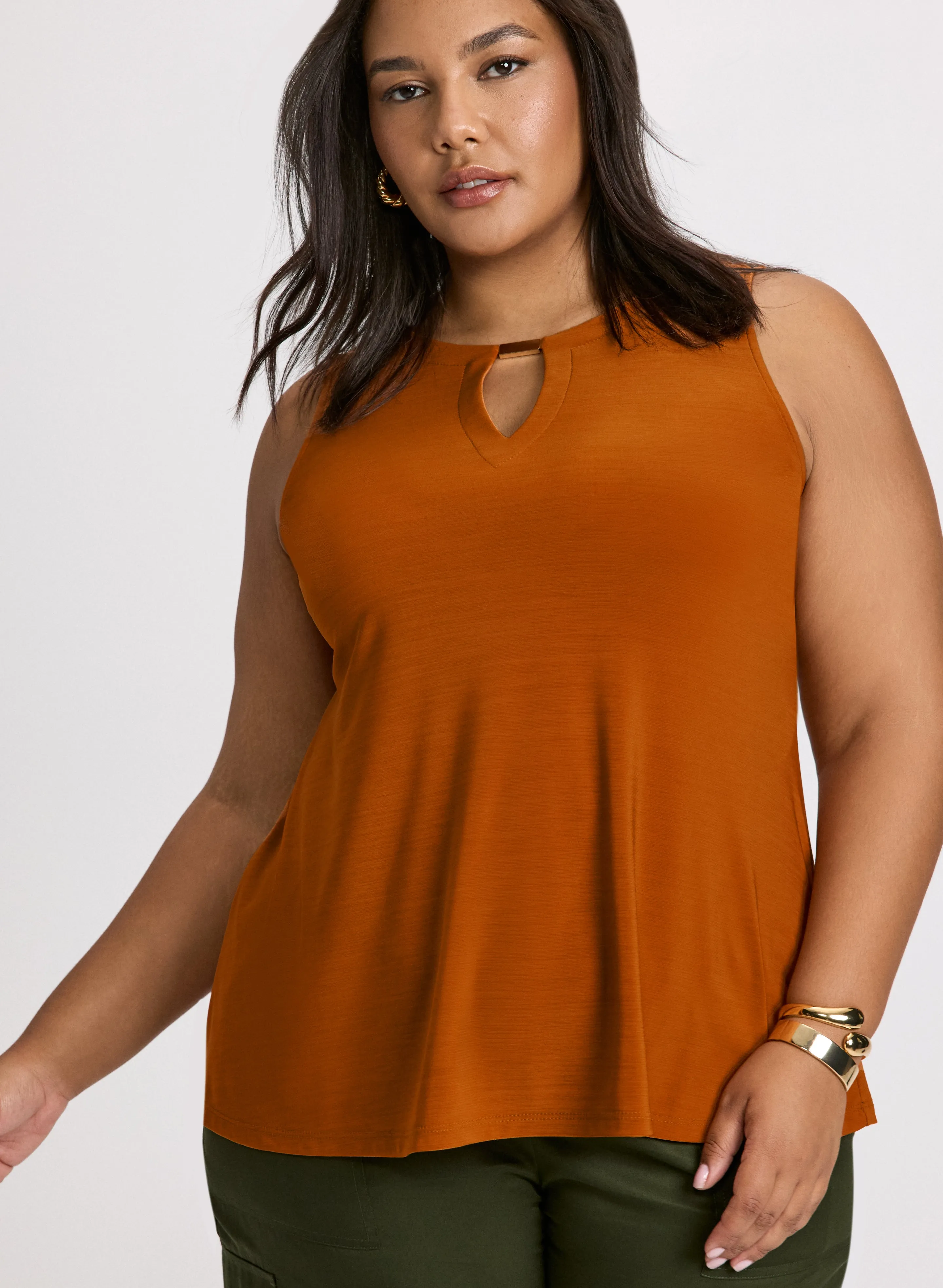 Keyhole Detail Sleeveless Top