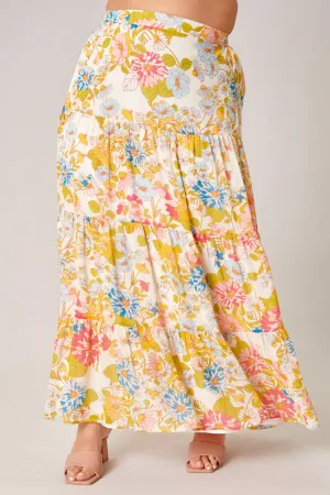 La Rochelle Bellingham Tiered Maxi Skirt Curve
