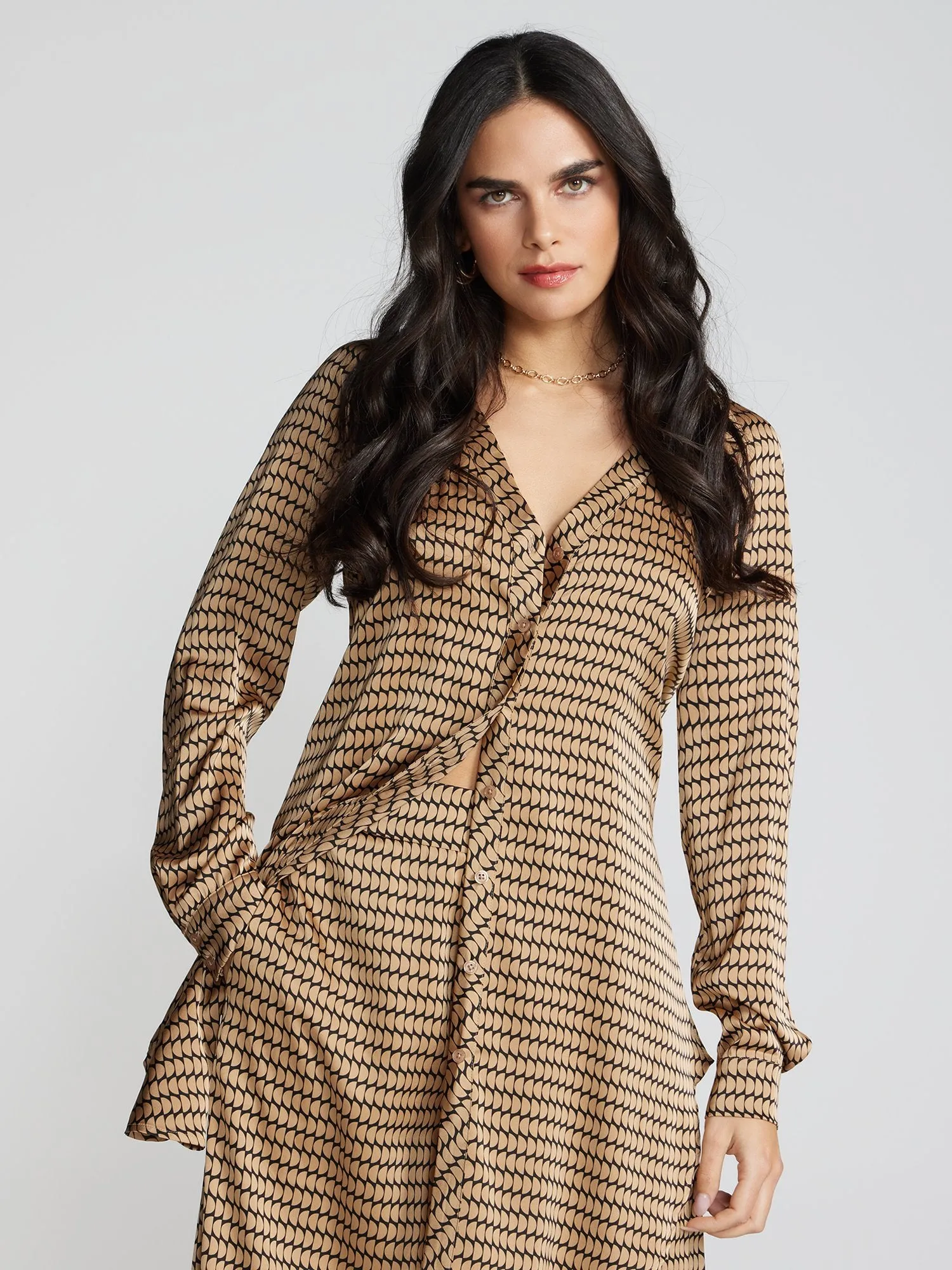 Lolonyo Printed Button-Front Shirt