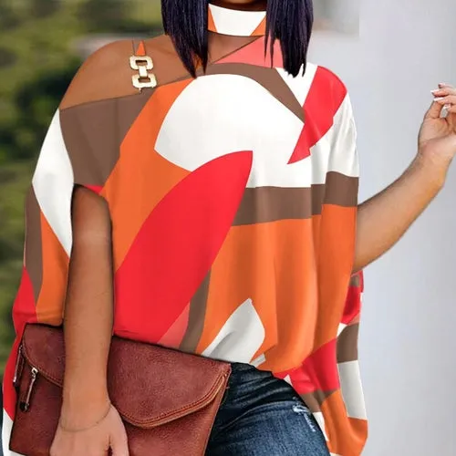 Loose Hollow Out Halter Short Batwing Blouses