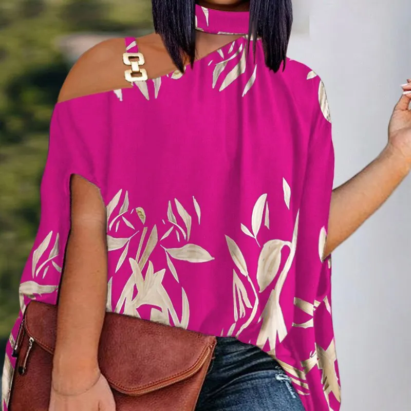 Loose Hollow Out Halter Short Batwing Blouses