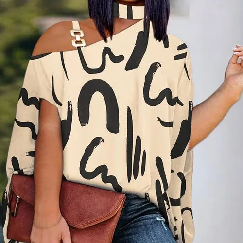 Loose Hollow Out Halter Short Batwing Blouses