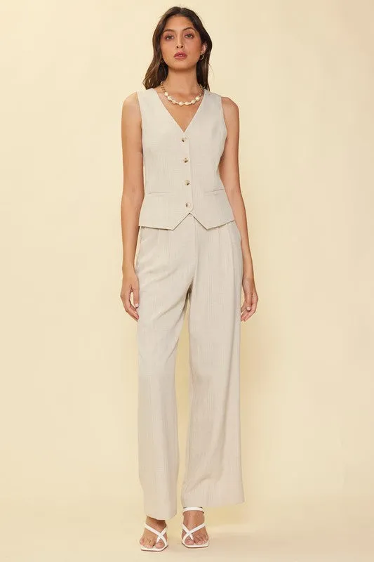 MELANGE TWO TONE TROUSER