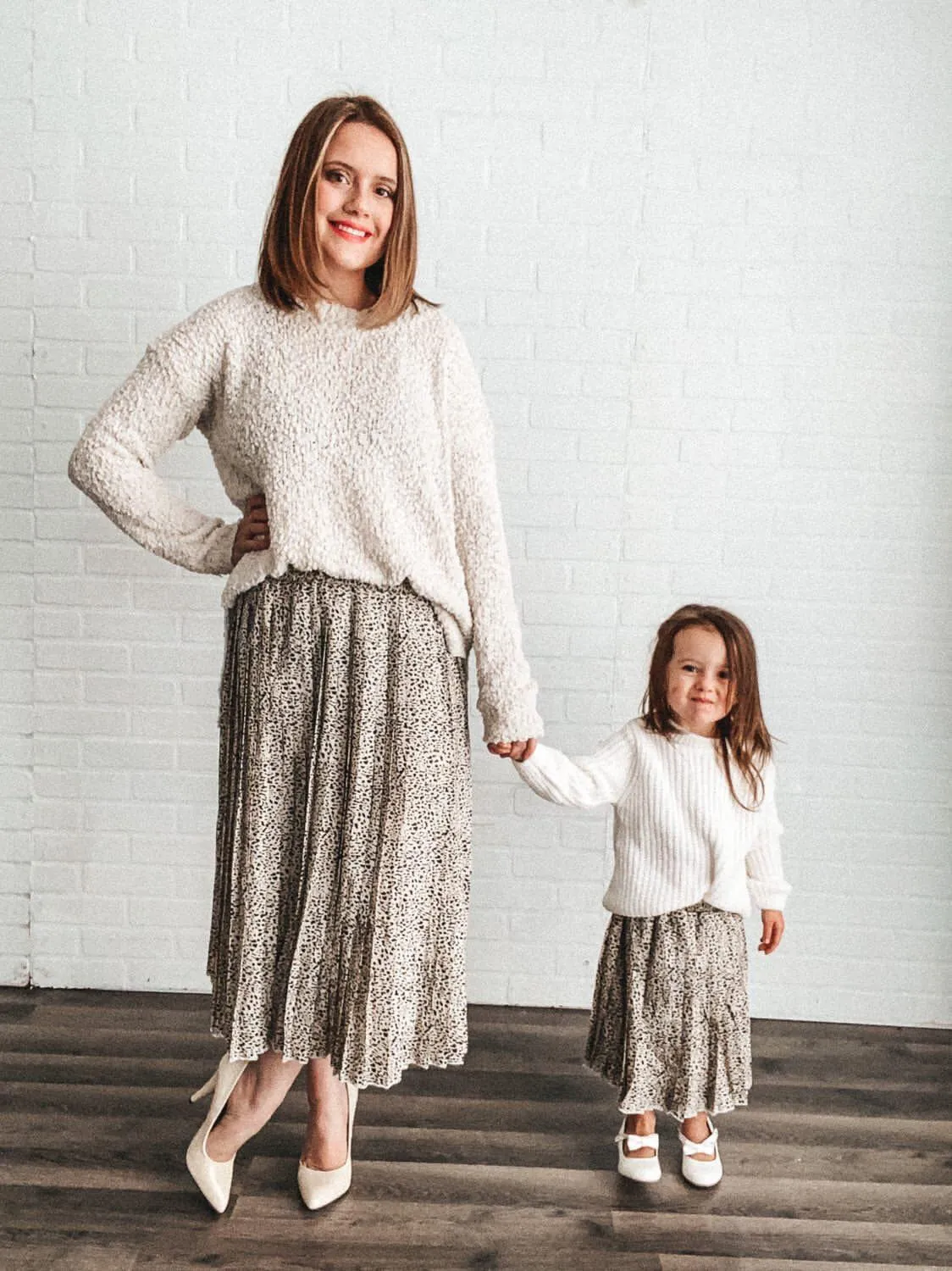 Missy Leopard Pleated Mommy and Me Matching Skirts