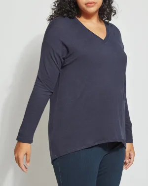 Mya Long Sleeve Top | True Navy