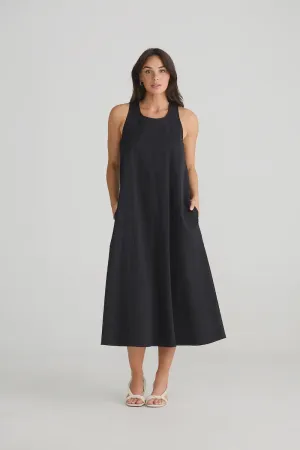 Newport Dress - Washed Black