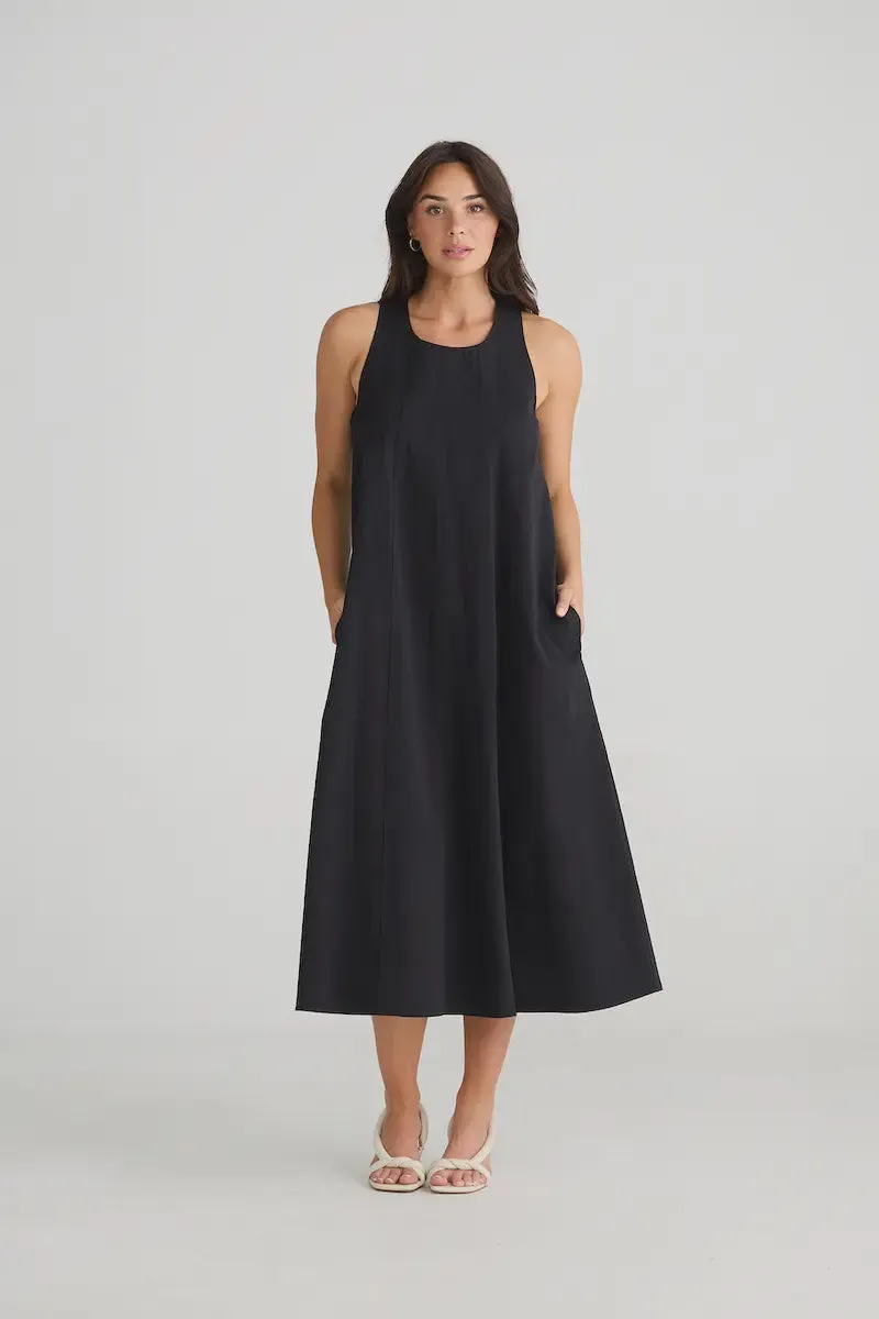 Newport Dress - Washed Black