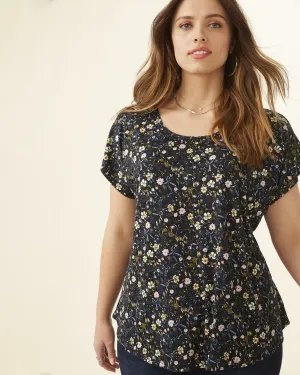 Olivia Cross-Back Blouse | Black / White
