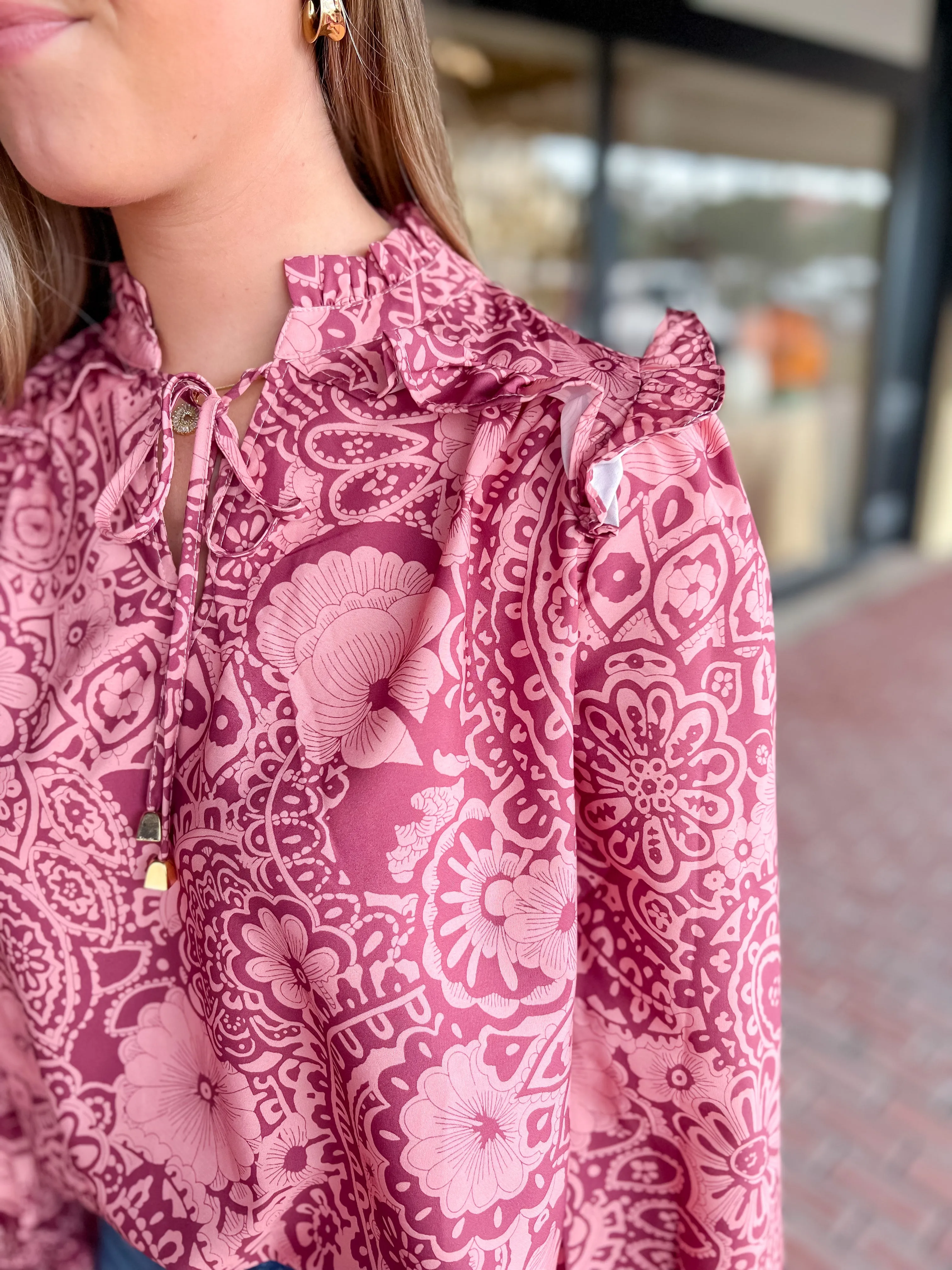 On My Mind Top-Mauve
