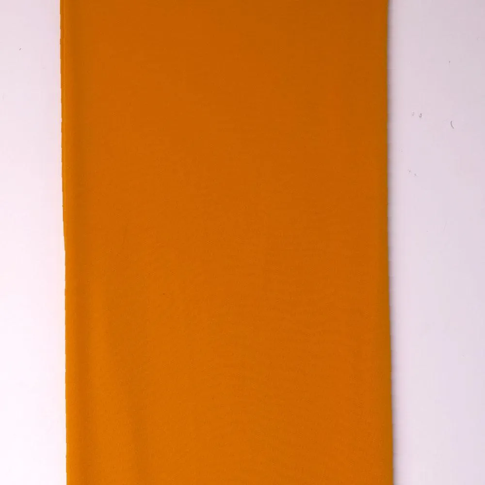 Orange Plain Georgette Solid Fabric